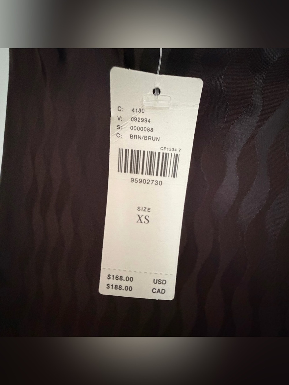 NWT: Anthropologie Cowl Neck Brown Slip Midi Dress | Size XS - Picture 4 of 4